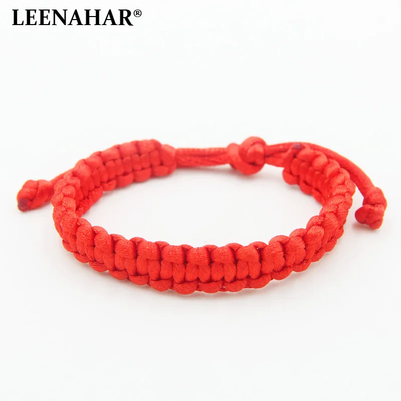 

LEENAHAR-1PC Red Lucky String Kabbalah Handmade Bracelets adjustable Chinese Red String Jewish tradition jewelry for good luck