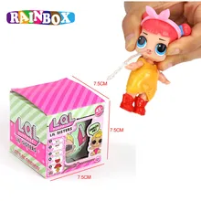 2017 New 7CM Dress Change LOL SURPRISE Blocks Baby Tear Open Color Change Egg Doll Action