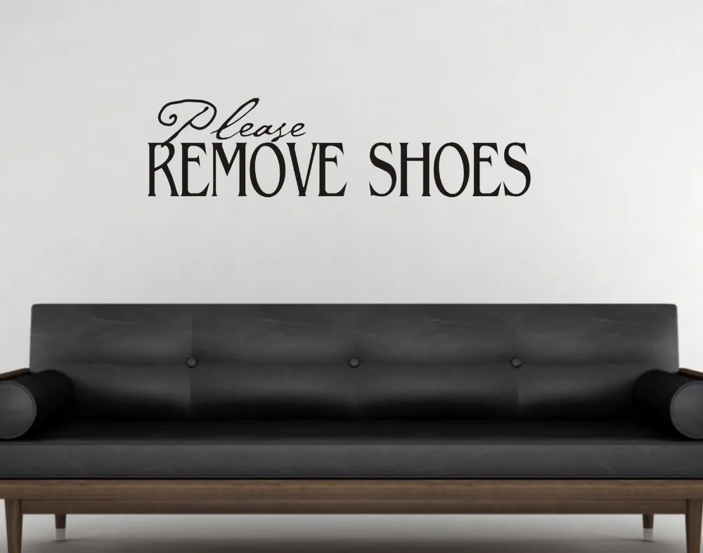 Please remove shoes wall art sticker quote Hallway / bedroom / Living