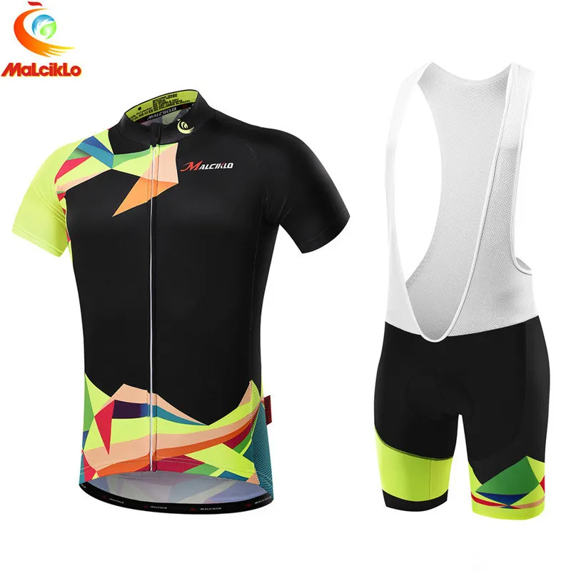 

Malciklo 2018 Yellow Cycling Sets Reflective Cycling Clothing/Bike Mountain Ropa Ciclismo KTM Uniform Summer Cycling Jersey Men