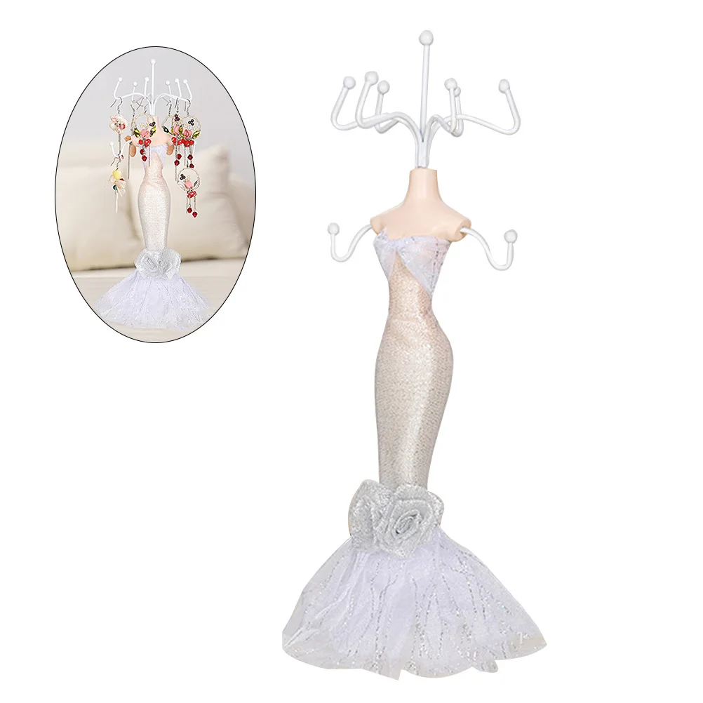 Mannequin Design Gown Dress Resin Lady Jewelry Stand Holder Earrings