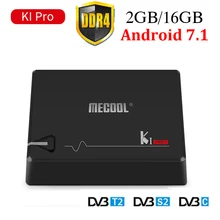 Mecool Ki Pro Android 7.1 DVB-S2 и DVB-T2 и DVB-C комбо Smart TV Box 2 ГБ DDR4 16 ГБ Amlogic S905D 64 бит Quad Core kipro телеприставки