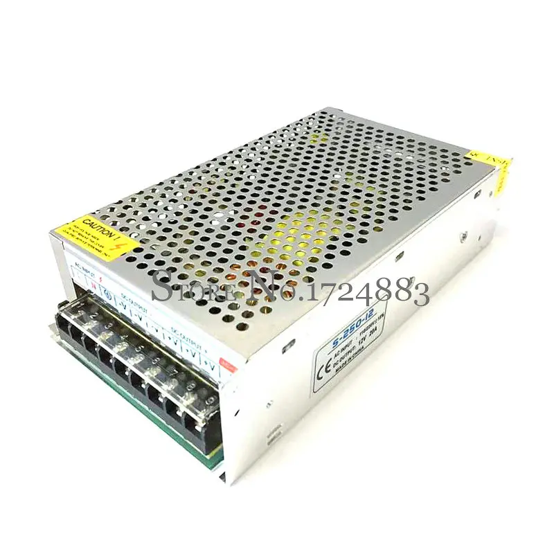 

FreeShipping 12VDC 20.835A 250W Switching Power Supply for monitor Camera/led strip power AC 100~240V Input to DC 12V