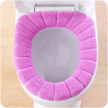 

wc toilet seats O-Shape toilet bowl warm Thick Knitted Pumpkin Pattern toilet seat Cushion Diameter hot thick assento sanitario