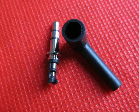

2 piece L-shaped 3.5mm 3Pole black right angle Male stereo Plug for 2.5mm Cable Repair Earphones Jack Connector Audio Soldering