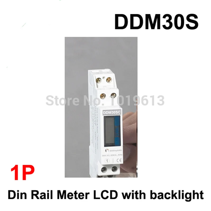 

DDM30SC-1P single phase Din rail Kwh watt-hour meter LCD monitor meter 5(32)A