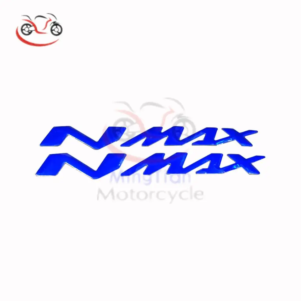 N-MAX логотип Chrome Мотоцикл 3D наклейки на бак наклейки аппликация Эмблема Для YAMAHA NMAX N MAX N-MAX - Цвет: Синий