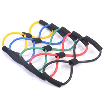 

(10pcs/lot) wholesale Resistance 8 word Muscle Chest Developers Rope Workout 8 type Yoga Tube chest expander Fitness Exerciser