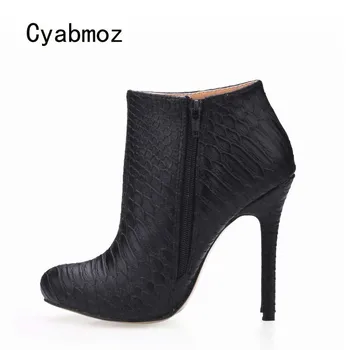 

Cyabmoz Serpentine Women Ankle Boots Shoes Woman Winter Sexy High Heels Ladies Party Club Shoes Zapatillas Botas Zapatos Mujer