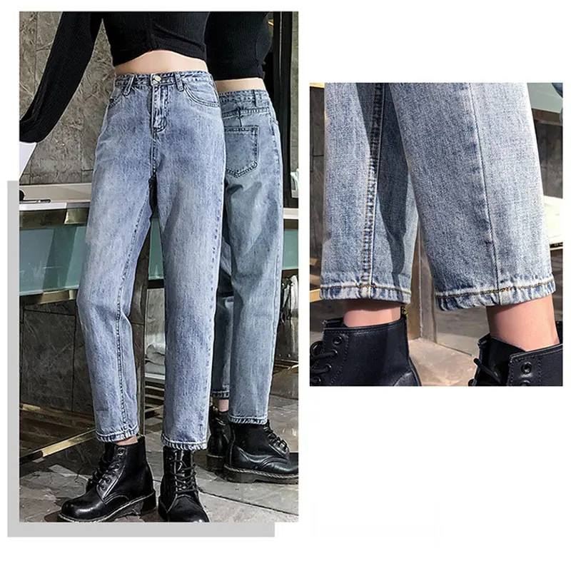 SAILING LU Ankle-Length Old Jeans Women Spring 2019 Pants Plus Size 32 Summer Blue Denim Women Jeans High Waist Trousers WKN622 SAILING LU Ankle-Length Old Jeans Women Spring 2019 Pants Plus Size 32 Summer Blue Denim Women Jeans High Waist Trousers WKN622