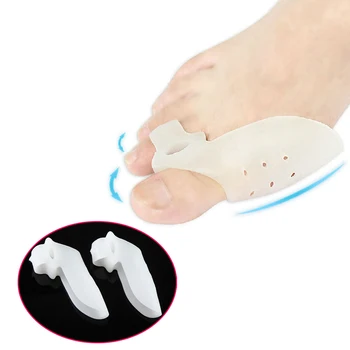 

2pcs Silicone Foot Massager Toe Separator Fingers Thumb Valgus Protector Bunion Adjuster Hallux Valgus Guard Z27601