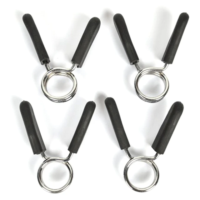 Dumbbell barbell spring clip snap Black Weight Lifting Clamp Fitness