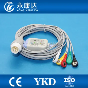 

For M1736A One-Piece patient monitor 5leads ECG cable,IEC,Snap