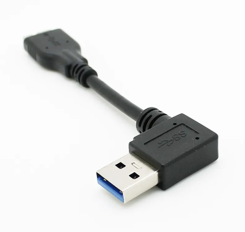 100 шт. 0 2 м 90 градусов прямоугольный микро B 3 штекер USB A адаптер конвертер кабель