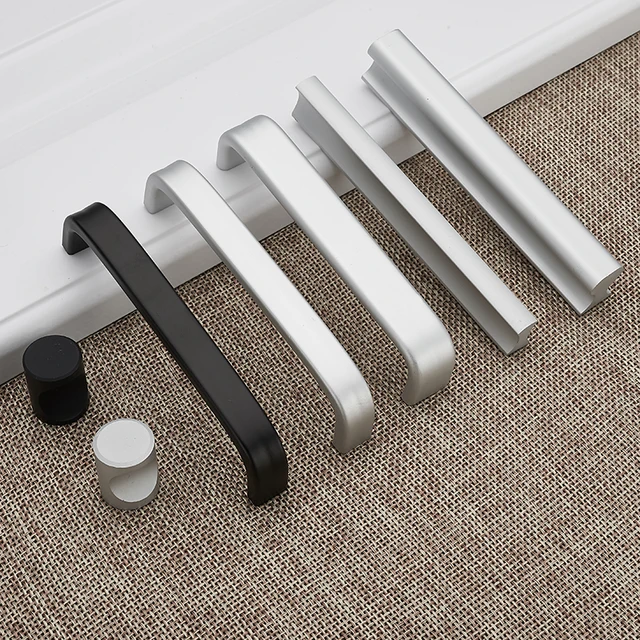 European Aluminum Cabinet Door Handles Wardrobe Cupboard Pull For European Aluminum Cabinet Door Handles Wardrobe Cupboard Pull For Furniture Hardware Decoration 64 96 160 192 Hole