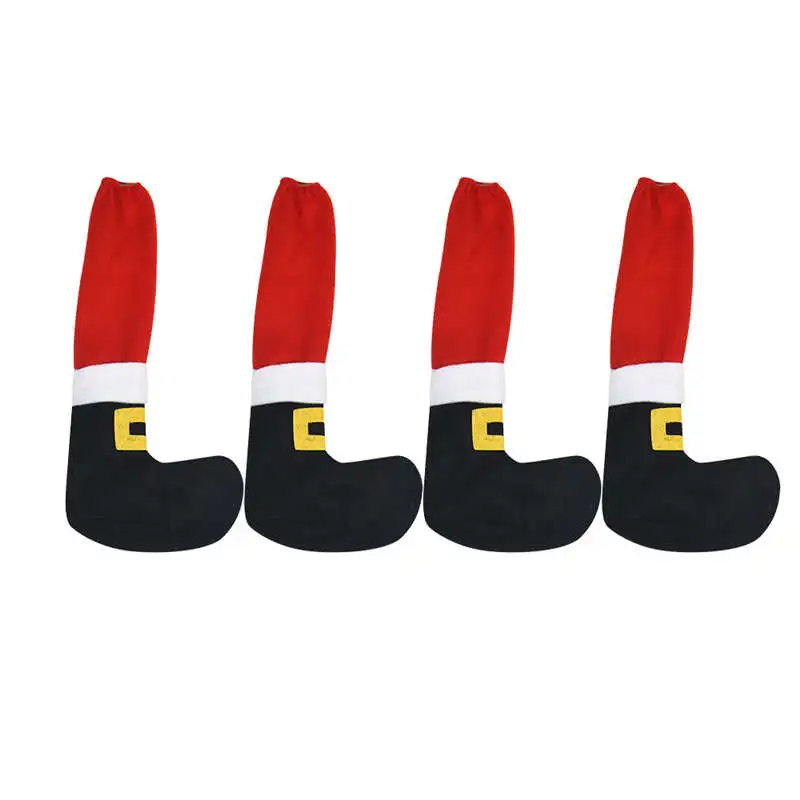 4PC Fashion Christmas Chair Leg Foot Cover Casual Table Decoration for Party Dinner Christmas #2n6 (2)