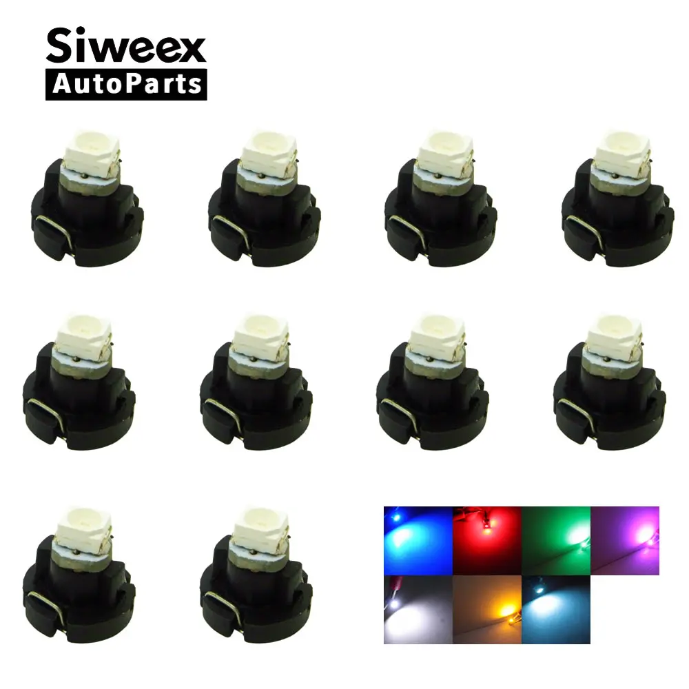 10x T3 LED 3528 SMD Car Cluster Gauges Dashboard White Ice Blue Red