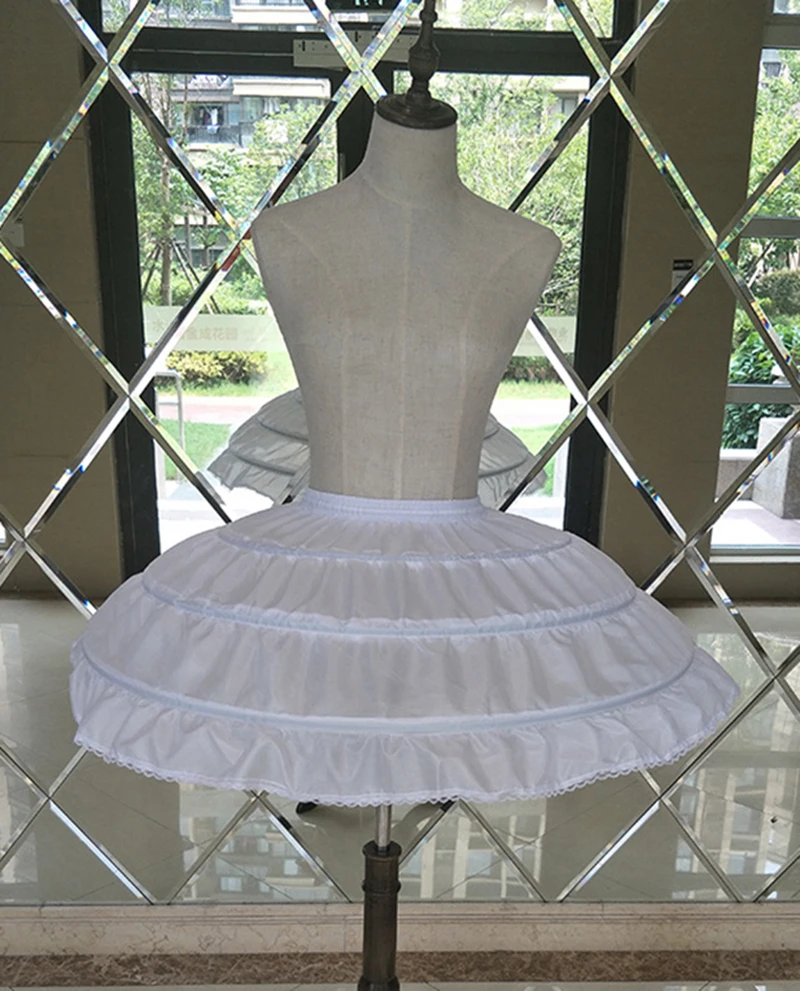 Белая 40 см Короткая мини-юбка Нижняя юбка для балета эластичная лента галстук веревка 3 Три обручи из кринолина для коктейльной юбки