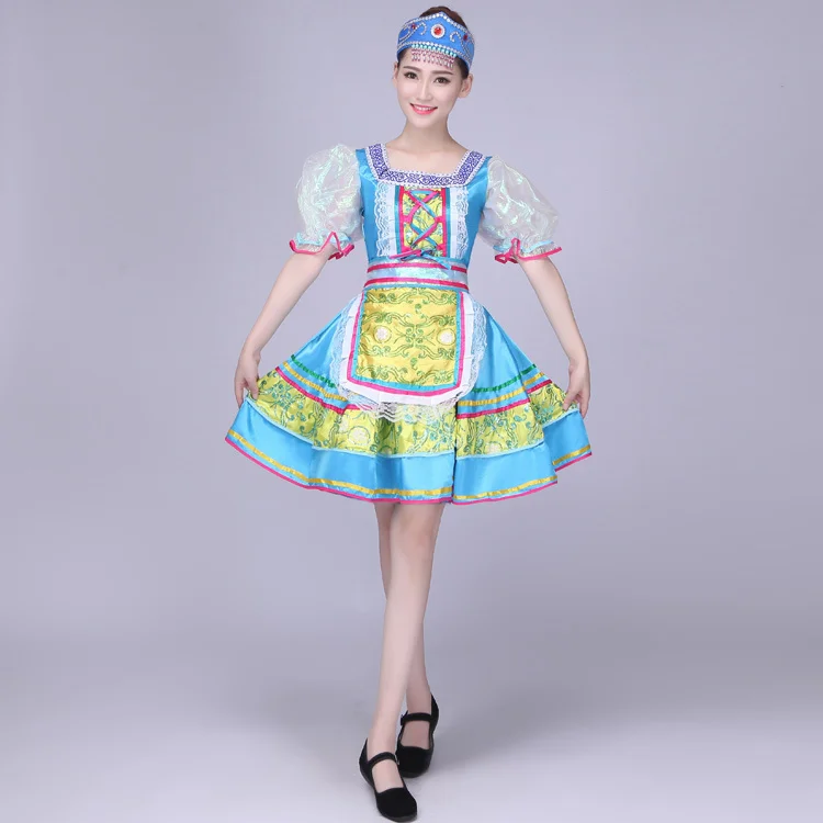 Songyuexia женский традиционный русский татар узбекский Buick певец народный танец представление одежда сценический танец одежда