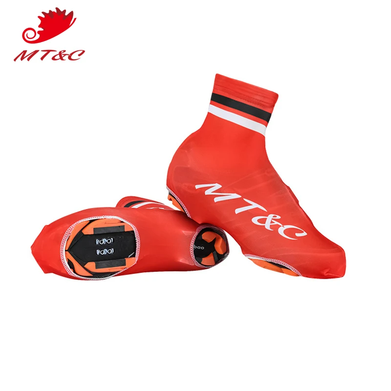 

MT&C Red Zippered Cycling Shoes Cover Spring Summer Dustproof Breathable Quick Dry Cycling Shoe Cover MTB Shoes Cover Protector