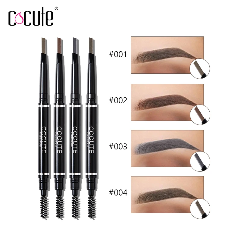 

Cocute 1Pc Eyebrow Double Head 4 Colors Automatic Pencil Makeup Paint Eyebrow Pen Cosmetic Waterproof 2018 Brow Tools Hot Sale