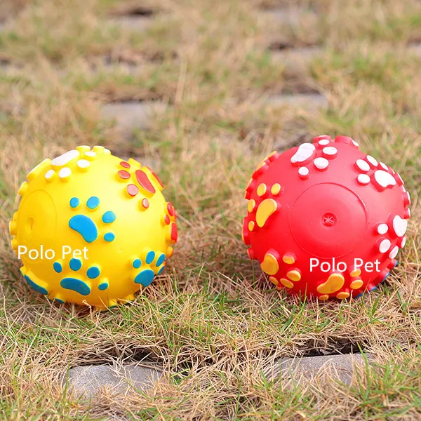High Quality Vinyl Dog Toys Squeaky Paw Ballsin Dog Toys from Home