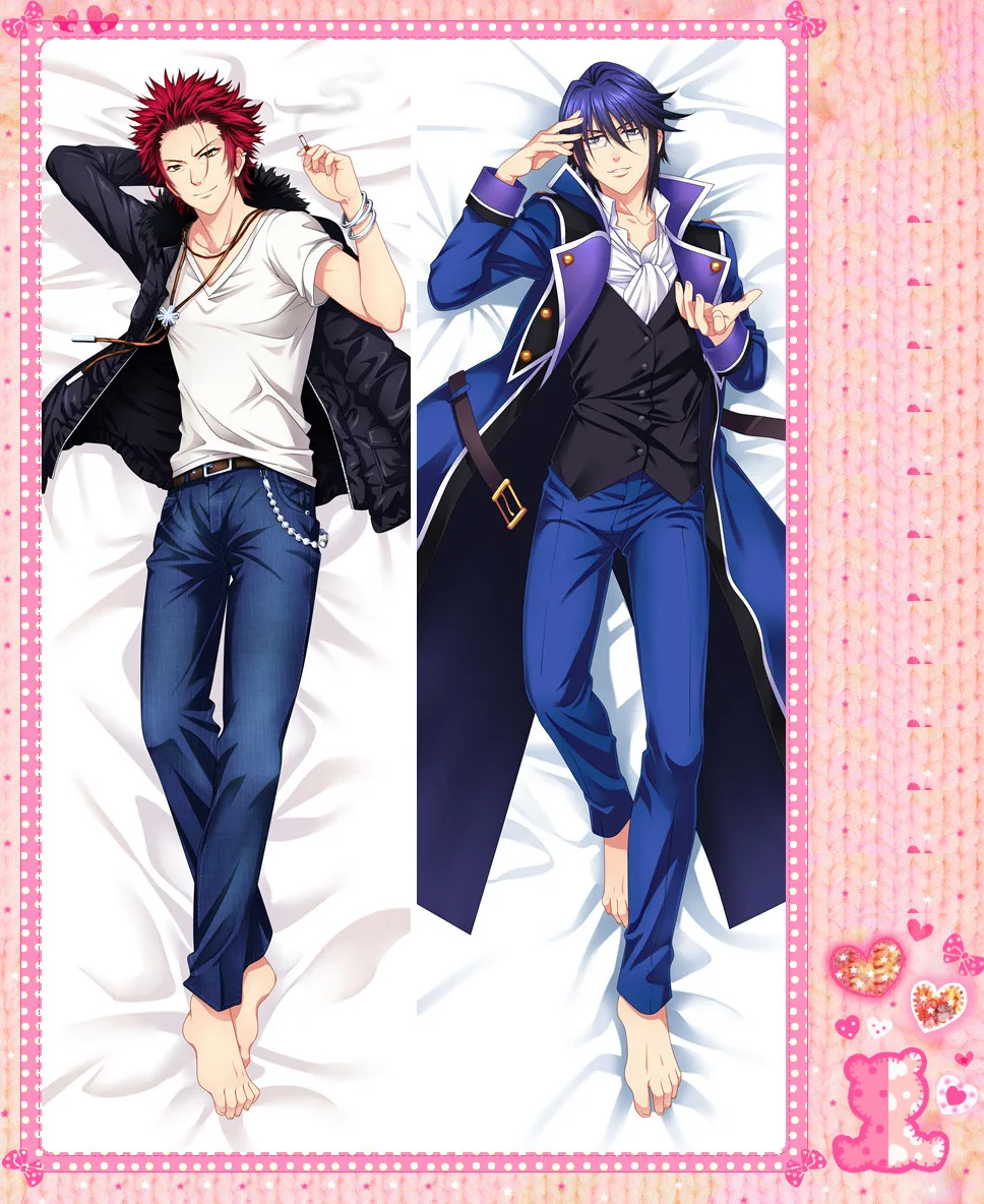 Anime Cartoon K Project Double Bolster Hugging Pillow Case Pillow Cover