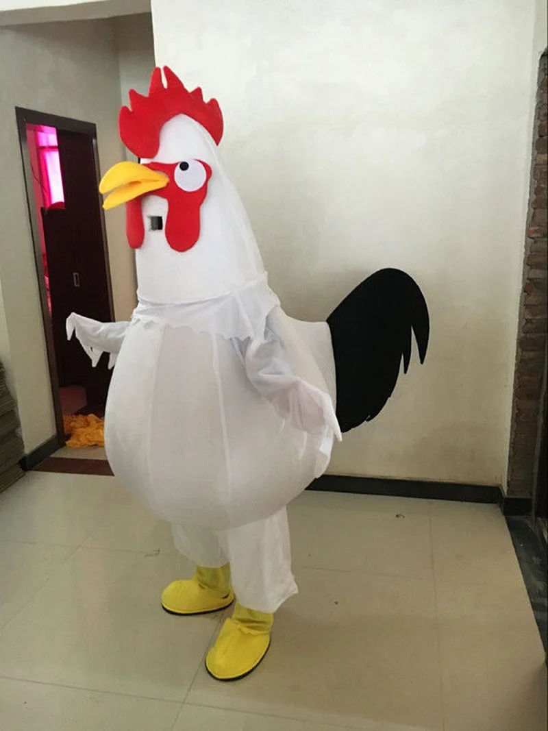 

New White Rooster Mascot Costume Suits Cosplay Party Game Dress Outfits Clothing Advertising Carnival Halloween Christmas Easter