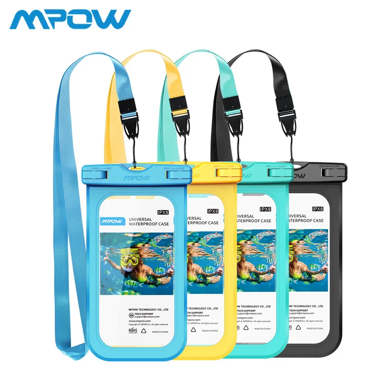 

3/4/7 PCS Mpow Underwater Waterproof Phone Bag Universal For 4-6 inch Mobile Phone Bag Swimming Case for iphone Xs Xr 6 6s plus
