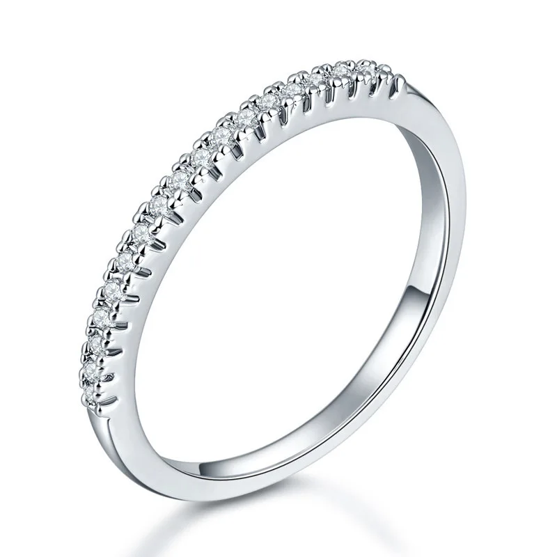 MOROW Fashion Classic AAA Zircon Finger Rings Dainty Plated White Gold Simple Metal Ring for Women Jewelry Christmas Gift Hot (6)