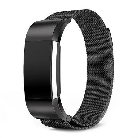 Магнитный металлический ремешок для Fitbit Charge 2 сменный Браслет из нержавеющей стали для Fitbit Charge Smart Bracelet - Цвет: Black