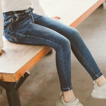 

2020 Spring Kids Denim Trousers Girls Jeans Pants Fashion Children Clothing Girl Toddler Outwear Costume Jean Fille Enfant 10 12