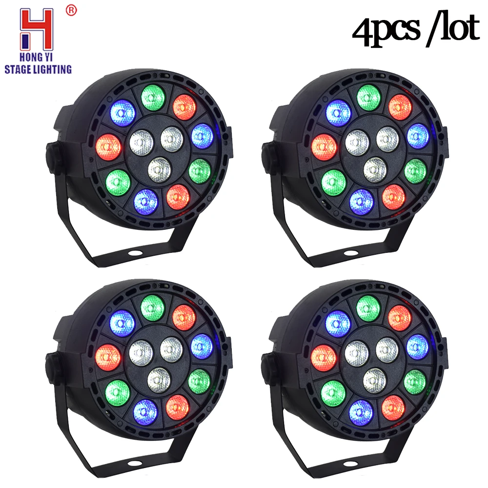 LED par lights 12x3w RGBW wash high brightness for small party stage Xmas lighting 4pcs/lotin