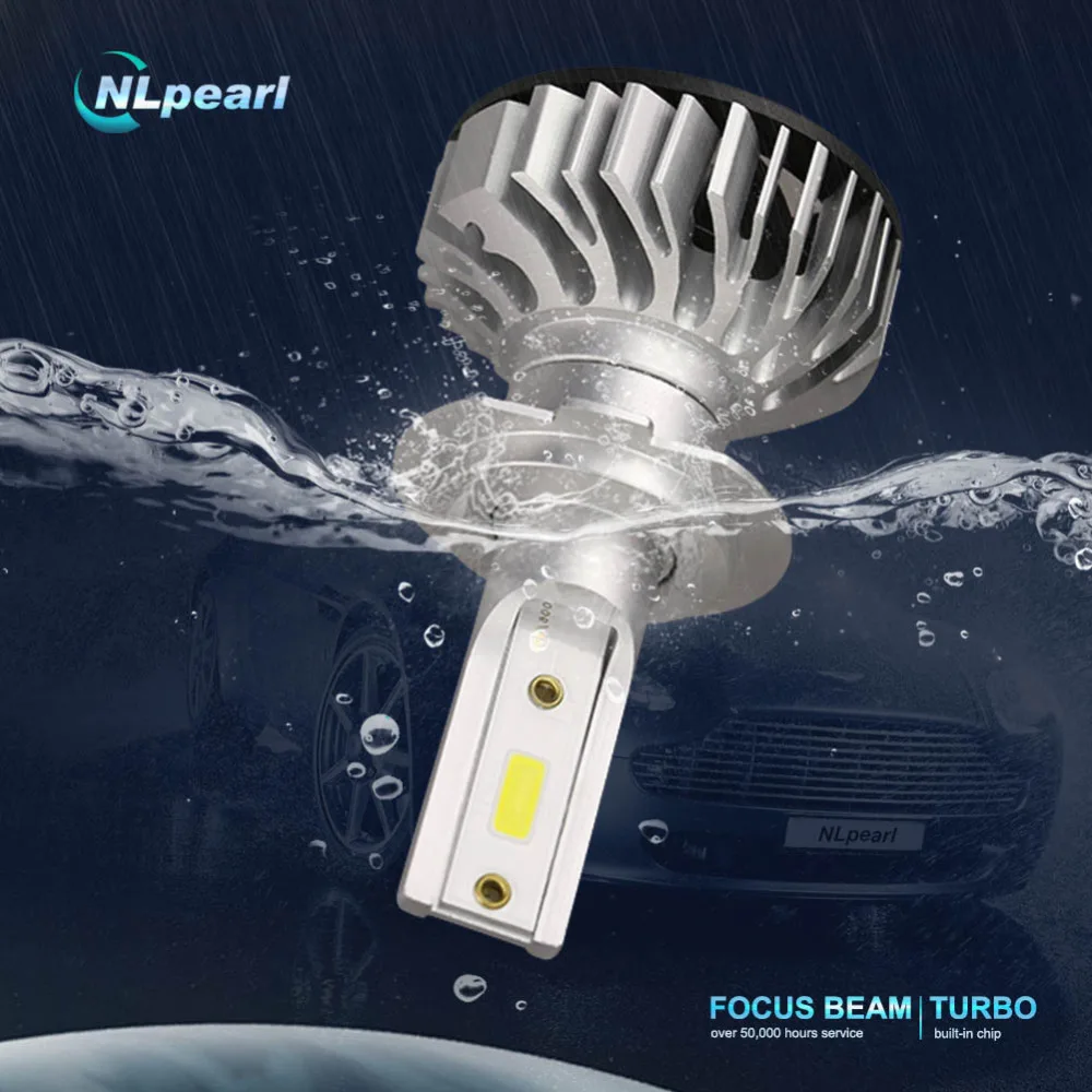 NLpearl 2x Canbus H7 светодиодный головной светильник лампы 4300k 6000k 8000k 10000LM/пара H4 H1 H3 H9 H11