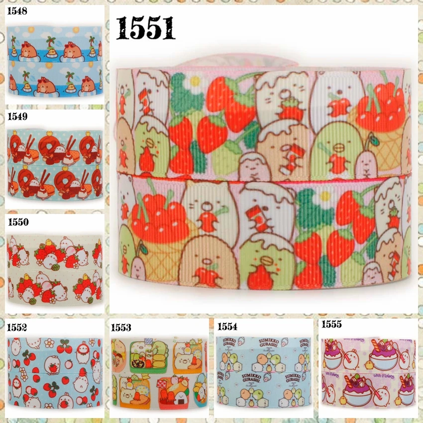 Случайная Доставка продажа 5/10/20 ярдов sumikko gurashi мультфильм лента печатная grosgrain