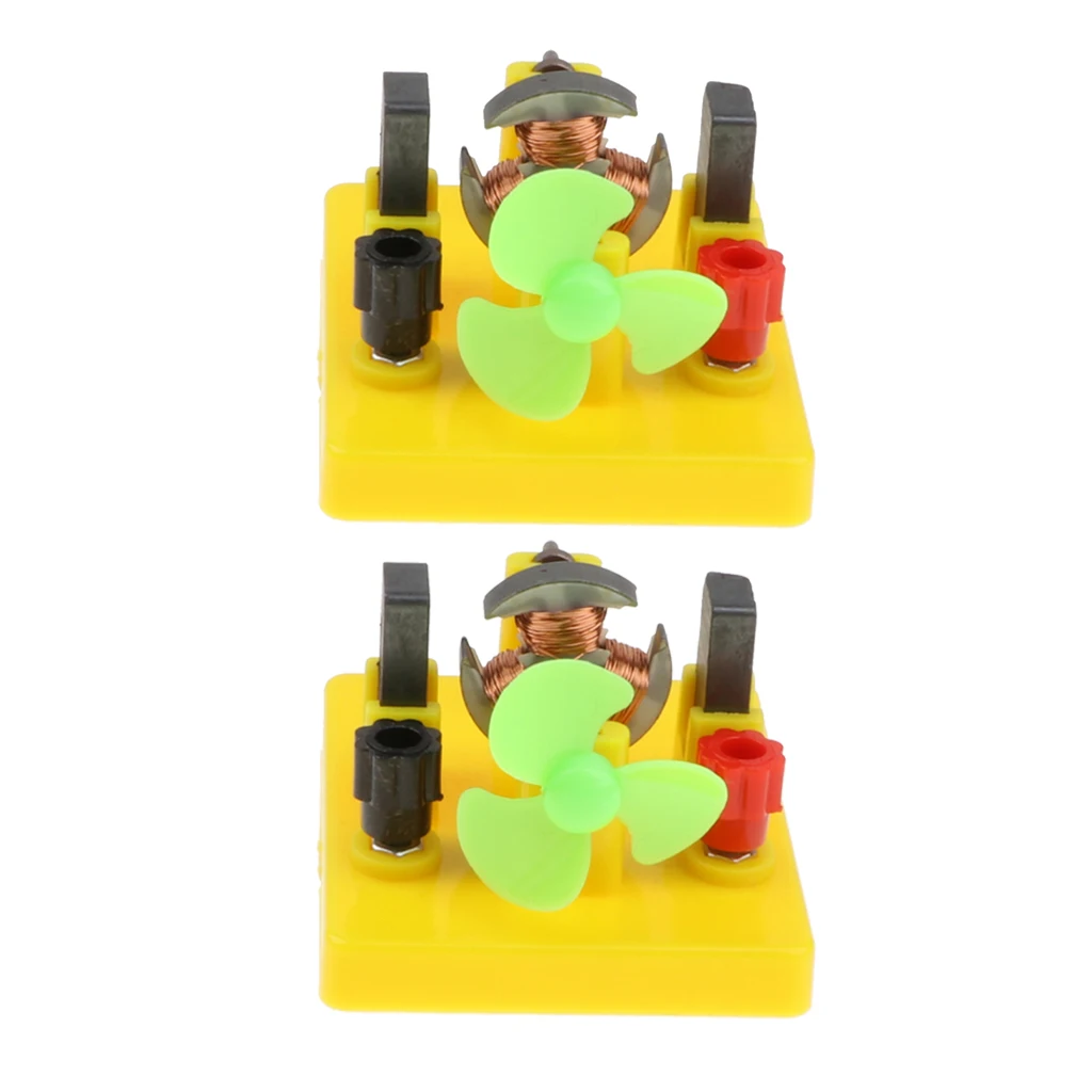 2pcs DIY Fan Motor Science Model Toy Physics Electrical Experiment Educational Kit Assemble Puzzles for Kids Children
