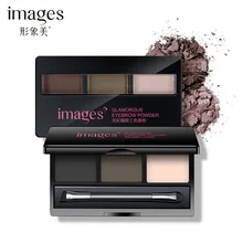 Изображения красота Dazzle бровей Макияж три цвета бровей порошок увлажняющий натуральный макияж бровей легкая окраска XXM7505 0779