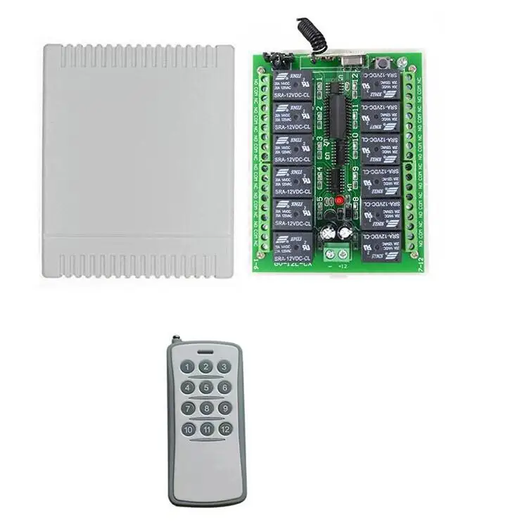 Универсальный DC 12V 10A 12 CH 12CH Радиоуправляемый Лер RF беспроводной пульт