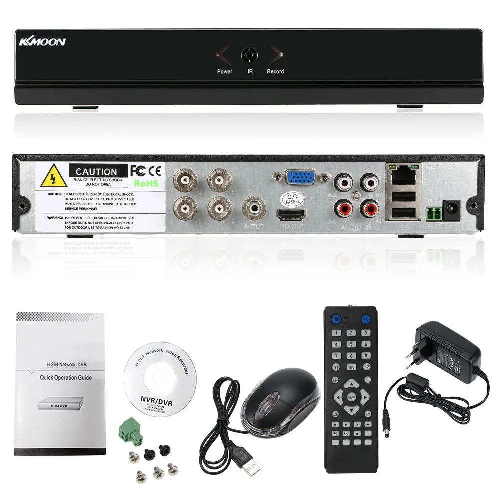 KKmoon 4CH AHD DVR H.264 HDMI1080P P2P Onvif 4 канала AHD DVR NVR цифровой видео Регистраторы для видеонаблюдения DVR комплект видеонаблюдения Регистраторы