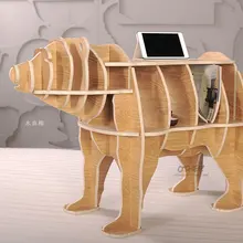 Creative Bear Side Table Nordic style log home furnishing decoration hotel restaurant bar decor free shipping