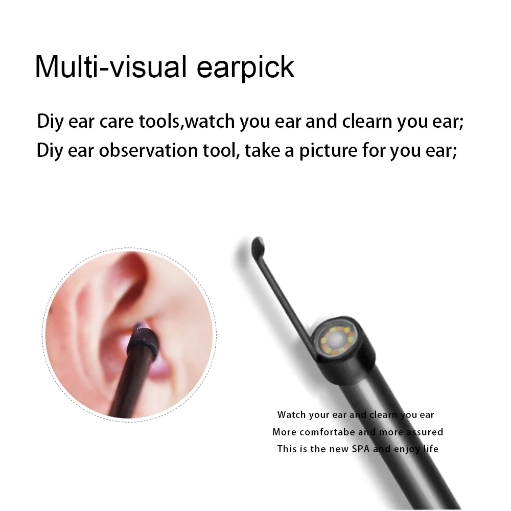 

Visual Earpick or Visual Ear spoon HD Multifunction Endoscope With MINI Camera Ear Cleaning Tool or Otoscope Tool or Ear cleaner