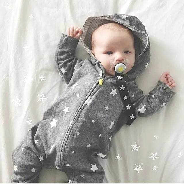 Otoño con capucha mamelucos del bebé 3 colores Fox naranja de algodón de manga larga bebé recién nacido monos Bebe ropa de niño