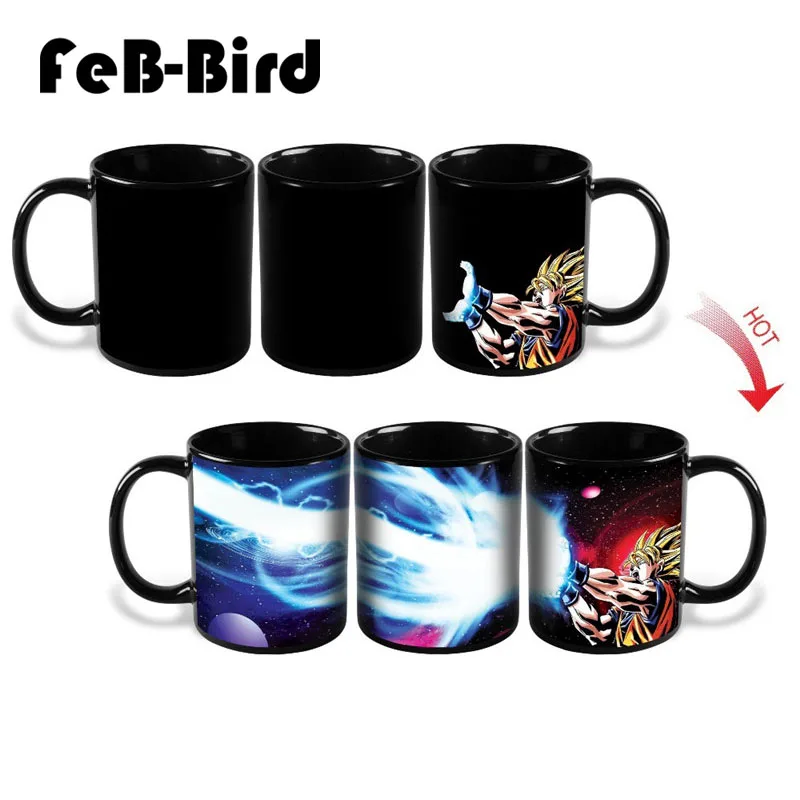 

Tasse Cafe Mug Goku Saiyan Mug Dragon Ball Z Color Changing Magic Mug Heat-sensitive Reactive Ceramic Cup, Tazas Cafe