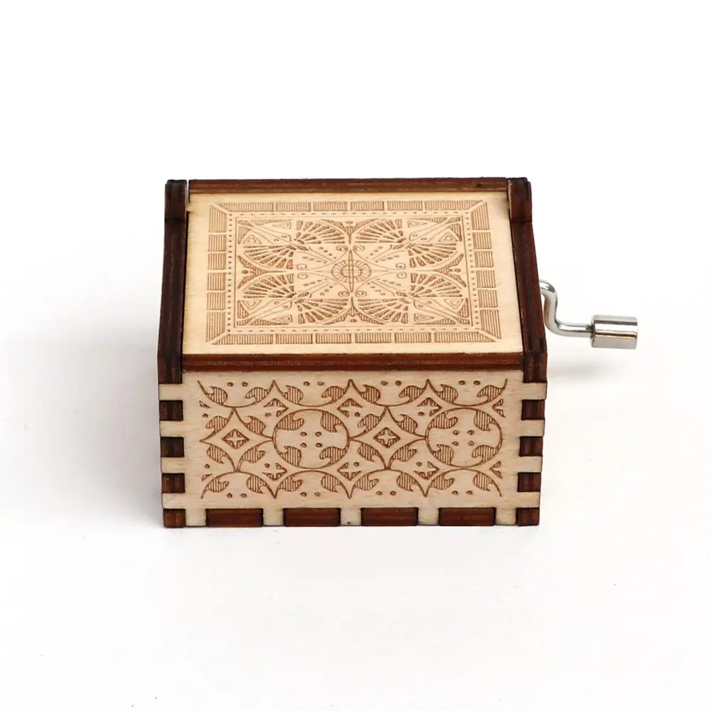 Private custom carved wooden Empty music box movie theme custom music box Christmas birthday gift Wood gift Wedding Gifts music box