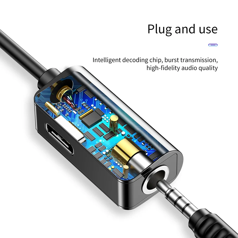 Аудио кабель Baseus type-C адаптер type-C на 3,5 мм разъем аудио сплиттер USB C адаптер для наушников для samsung S9 huawei Mate20 Xiaomi