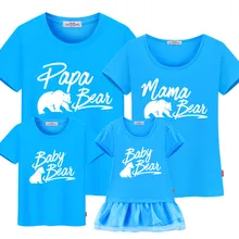 New Family Look T Shirts 2017 new Summer Family Matching Clothes Father Mother Kids cotton mom and daughter dress son Leisure