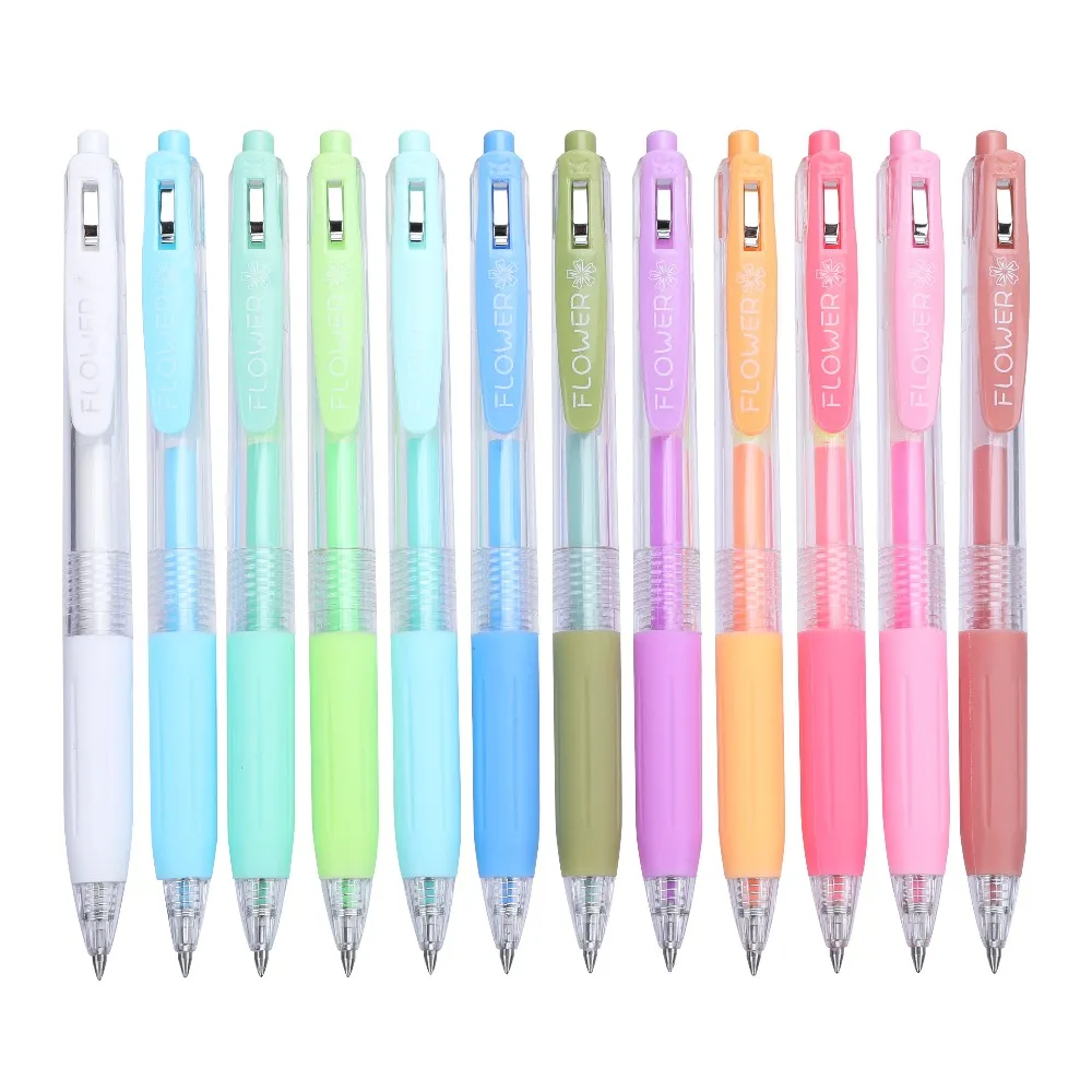 

12 Pcs/Lot Glitter Gel Pens Office & School Pen Student Writing Supplies cute pens For School kawaii stationery 040134