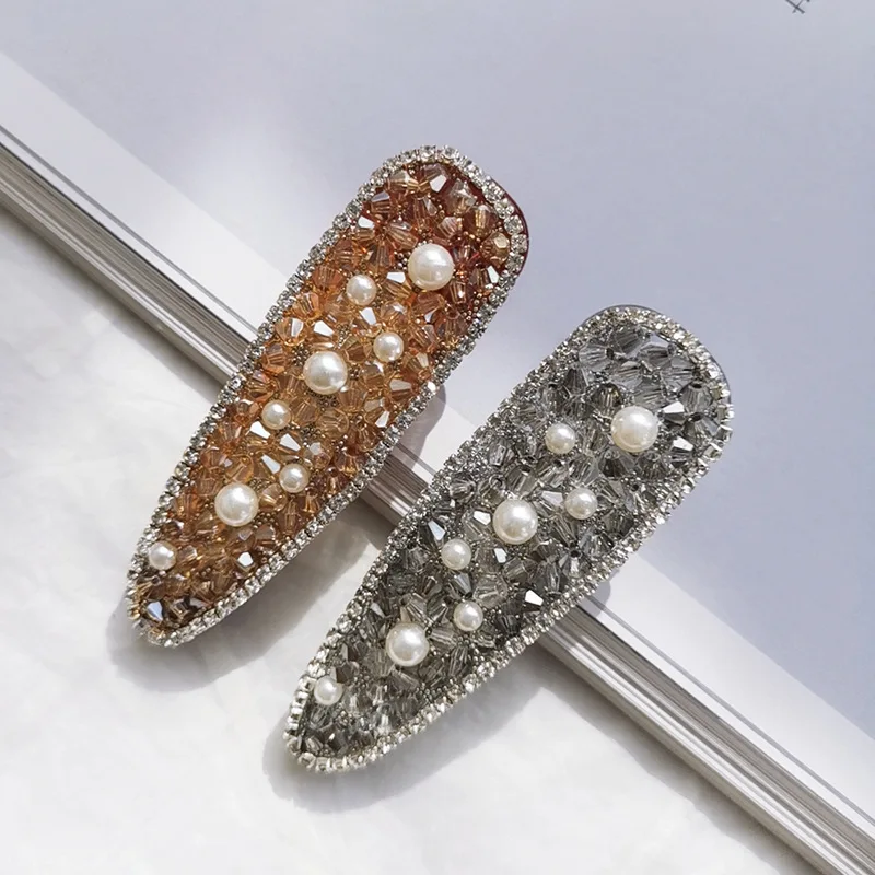 

AHB Hair Accessories Pearl Crystal Hair Clips for Women Barrettes Hairgrips Korean BB Hairgrips Women Fashion Hairpin Headwear