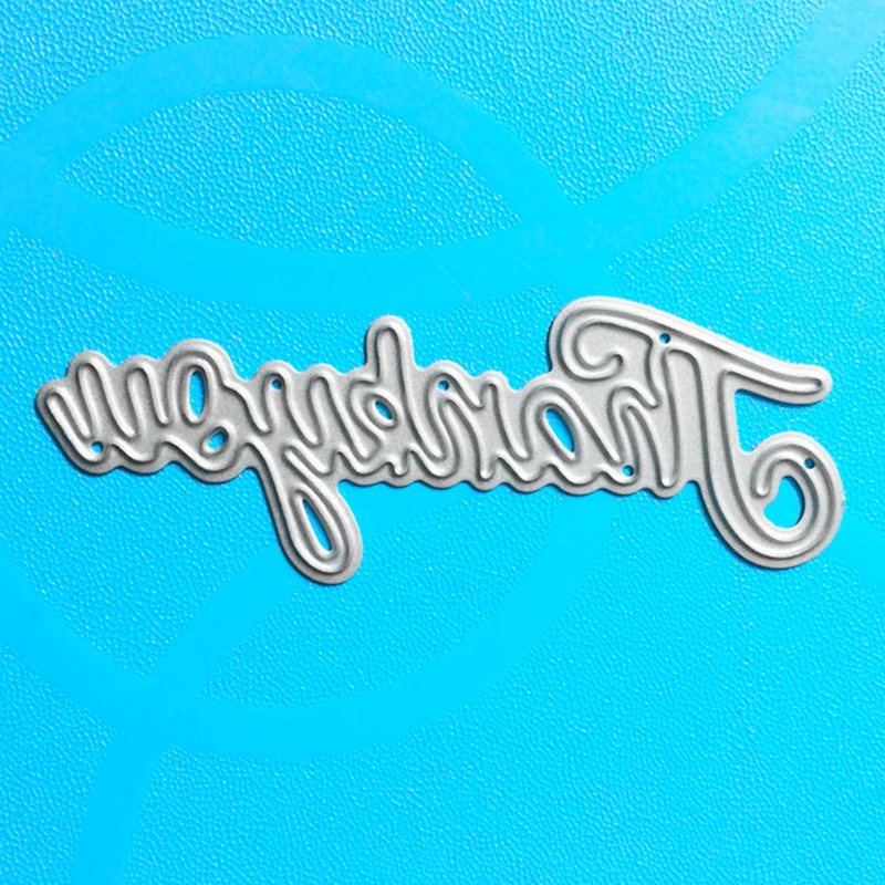 

YLCD191 Thank You Metal Cutting Dies For Scrapbooking Stencils DIY Album Cards Decoration Embossing Folder Die Cuts Template