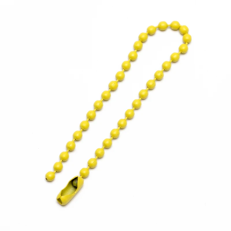 2,4 мм красочные шарики цепи Подходит брелок/Куклы/этикетка ручной тег Разъем DIY ювелирных изделий - Цвет: yellow